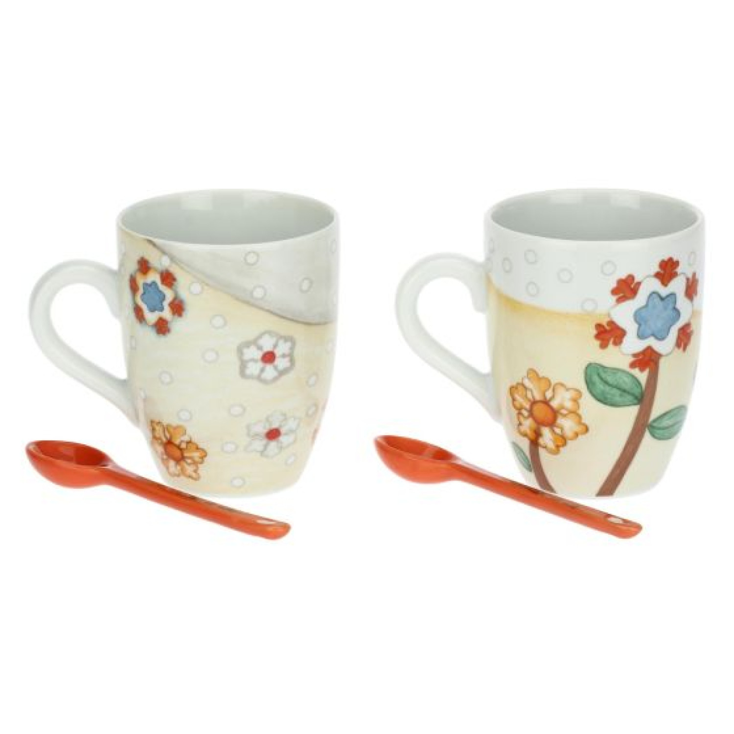 ATTREZZI VARI PER CUCINA THUN P4604P00 CONF 2 MUG CON CUCCHIAIO