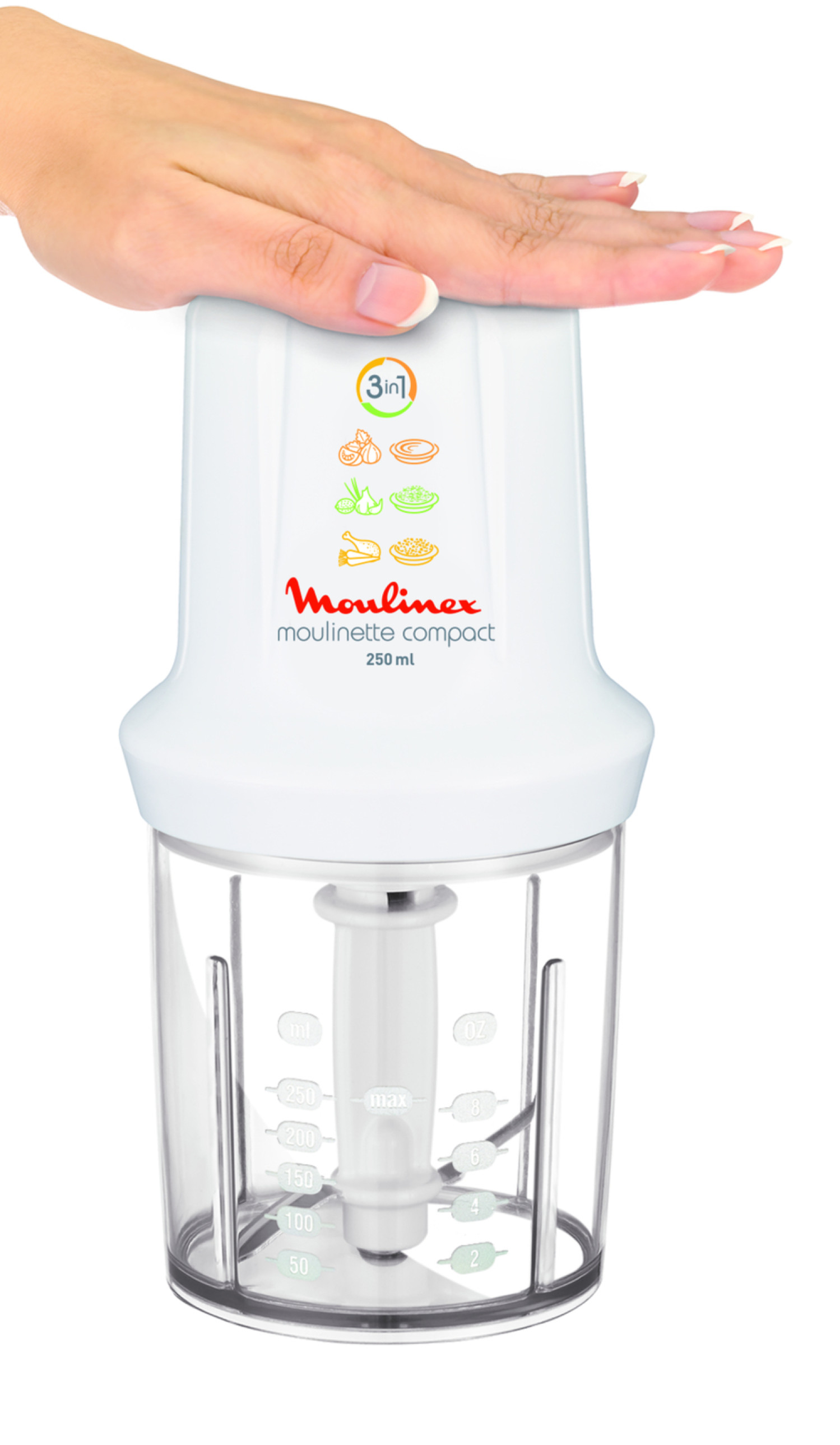 FRULLATORI / ROBOT / MINIPIMER MOULINEX DJ3001 TRITATUTTO270W 0,6L 1VEL.