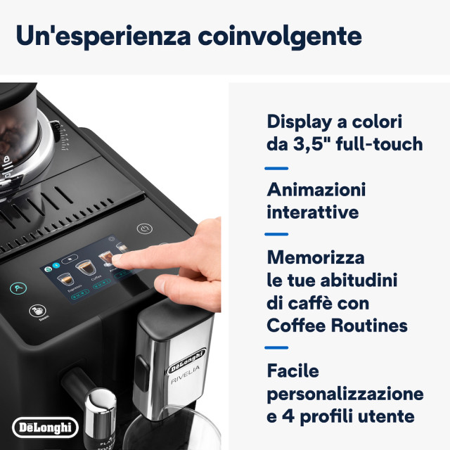 MACCHINE DA CAFFE' DE LONGHI EXAM440.35.B RIVELIA MACCH CAFFE SUPERAUT 19