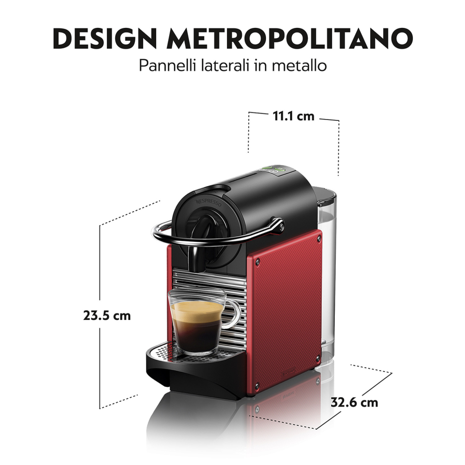 MACCHINE DA CAFFE' NESPRESSO EN124.R PIXIE RED MACCH CAFFE 0,7L 19BAR